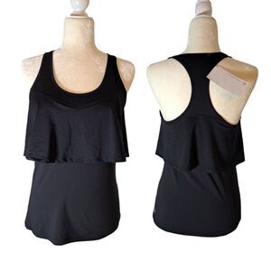 Fabletics Women's Ashlynn Racerback Athletic Top Sports Gym Black Athleisure S